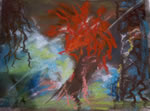 Red-Tree-in-Mist-chalk-pastel