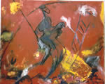 Sitting-in-my-own-light-oil-vinyl-painting