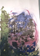 SwissMountainScene-gouache-painting