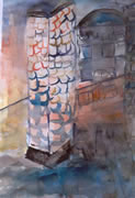 Luminescent-Tower-watercolour-painting
