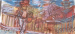 Man-on-Balcony-chalk-pastel-painting