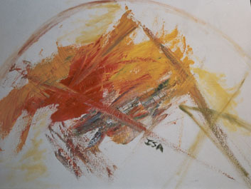 Yellow-Abstract-Splash-oil-painting