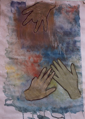 Isa's-Hands-in-the-Sky-mixed-media-collage
