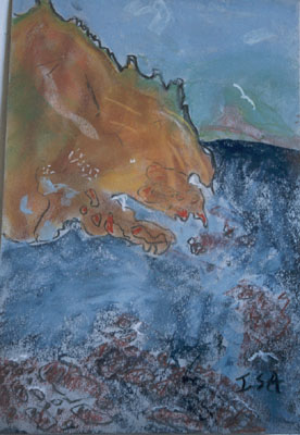 Land's-End-pastel-painting