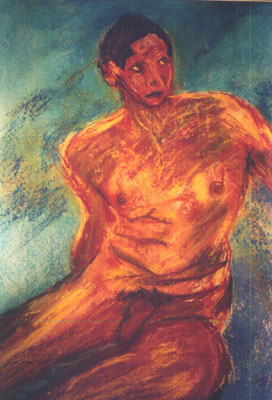 Human-form-pastel-painting