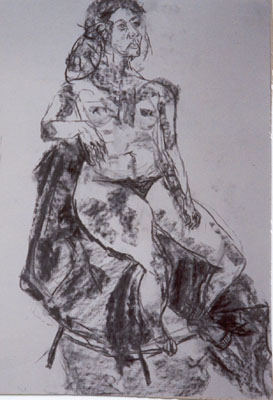 Kokoshka-loke-woman-charcoal-drawing