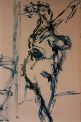 Nude-posing-oil-drawing
