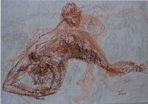 Two-Men-pastel-painting