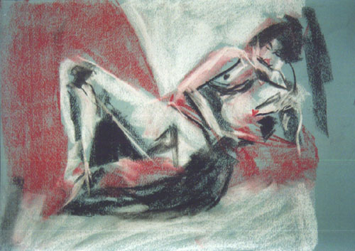 Woman-with-a-Moustache-pastel-painting