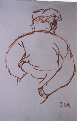 Man-in-Andalucia-ink-drawing