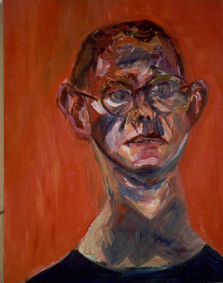 Man-in-Orange-Head-oil-painting