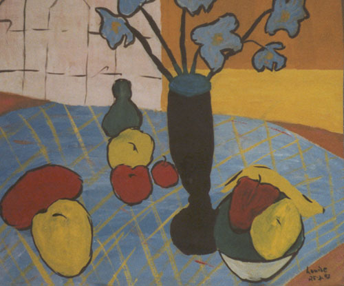 Isa-on-Matisse-gouache-painting