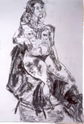 Kokoshka-like-Woman-charcoal-drawing