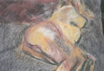 Large-sepia-Woman-pastel-painting