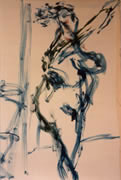 Nude-Posing-oil-drawing