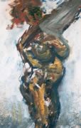 Nude-disrobing-Slade-oil-painting