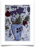Blue & Black Tulips :: Watercolour on Paper (Mounted) :: 24" x 22" :: 305