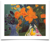 Orange Lilies :: Oil on Canvas :: 36" x 30" ::  1,015