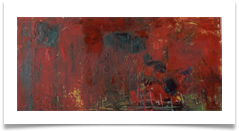  Red Emerges :: Oil on Canvas :: 30" x 15" ::  1,040