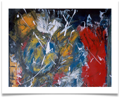 Tribute to Pollock :: Oil & Acrylic on Canvas :: 32" x 30" ::  1,565